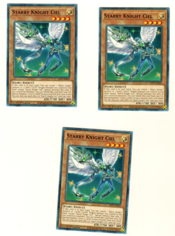 Set Of 3 Starry Knight Ciel LIOV-EN019 Lightning Overdrive 1st Edition Yugioh - Image 3