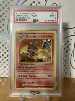 2016 POKEMON XY CHARIZARD - HOLO EVOLUTIONS #11 PSA 9 MINT - Image 1