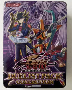 YuGiOh Empty Tin 2010 Red 5D's Duelist Pack Yusei Fudo / Stardust Dragon video - Image 1