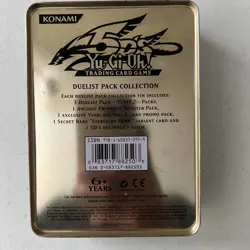 YuGiOh Empty Tin 2010 Red 5D's Duelist Pack Yusei Fudo / Stardust Dragon video - Image 2
