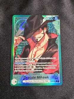 Bandai One Piece Dracule Mihawk OP14-020 The Seven Warlords Leader Alt Art Foil - Image 1