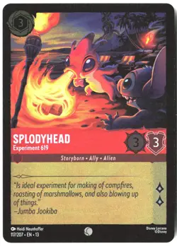 Disney Lorcana TCG Splodyhead - Experiment 619 117/207 Common Foil Attack Of The - Image 1