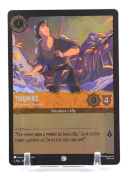 Disney Lorcana TCG Winterspell Thomas Wide-Eyed Recruit 1/204 Common (Cold Foil) - Image 1