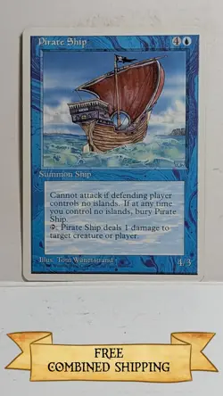Pirate Ship MTG Core Set 4th Edition Regular - Image 1