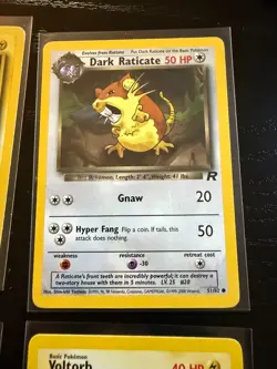Vintage Pokemon Card Lot WOTC Team Rocket Neo Revelation Base Set 2 Dark Raticat - Image 5