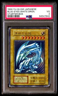 PSA 3 Blue-Eyes White Dragon Starter Box 1999 Japanese Graded Card - Image 1