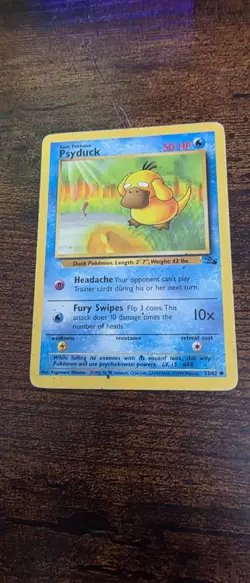 Psyduck 53/62 Common Fossil Pokemon 1st Edition Moderately Played - Image 1