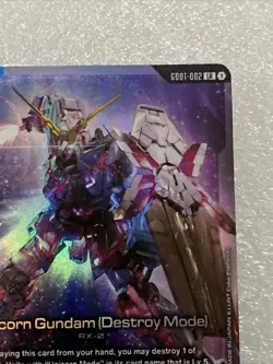Unicorn Gundam (Destroy Mode) Foil - GD01-002 NM - TCG Card Game - Image 3