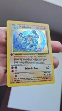 1999 Pokemon Base Set 1st Edition Machamp #8/102 Holo Rare | PSA / Ungraded - Image 2