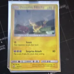 Pokemon TCG Detective Pikachu 10/18 Holo Rare English 2019 90 HP - Image 1
