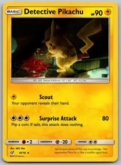 Pokemon TCG Detective Pikachu Detective Pikachu 10/18 Holo Near Mint - Image 1