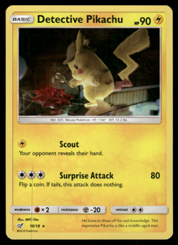 Pokemon TCG - Detective Pikachu - Detective Pikachu 10/18 Holo - P - Image 1