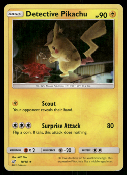 Pokemon TCG - Detective Pikachu - Detective Pikachu 10/18 Holo - P - Image 1