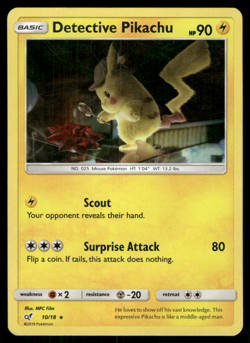 Pokemon TCG - Detective Pikachu - Detective Pikachu 10/18 Holo - P - Image 1