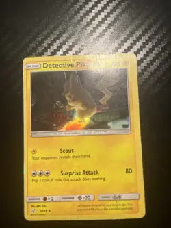 Pokemon TCG Detective Pikachu Holo Card 10/18 Pikachu TCG - Image 1
