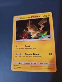 Pokemon TCG Detective Pikachu Holo Card 10/18 Pikachu TCG - Image 1