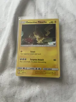 Pokemon TCG Detective Pikachu Holo Card 10/18 - Image 1