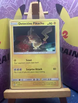 Pokemon TCG Detective Pikachu Holo Card 10/18 - Image 1
