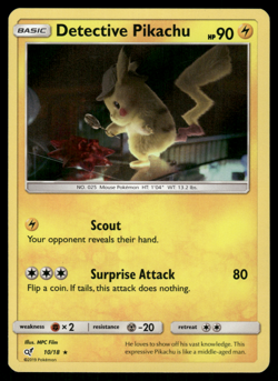 Pokemon TCG - Detective Pikachu - Detective Pikachu 10/18 Holo - P - Image 1