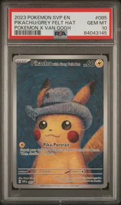 2023 Pokemon Van Gogh Pikachu With Grey Felt Hat SVP 085 PSA 10 - Image 1