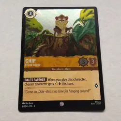 Chip 6/204 Disney Lorcana Azurite Sea Common Cold Foil Card NM - Image 1