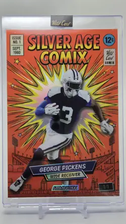 2026 Wild Card Just the Hits George Pickens Mammoth Silver Age Comix 1/1 Cowboys - Image 1