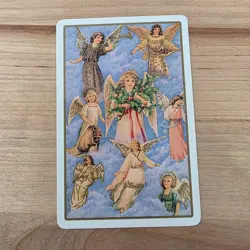 NINE of DIAMONDS ~Old Thyme Christmas Angel Playing card SINGLE - Image 2