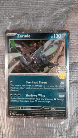 Zarude Pitch Black Gamestop PROMO Pokemon Card ** NEW SEALED ** - Image 1