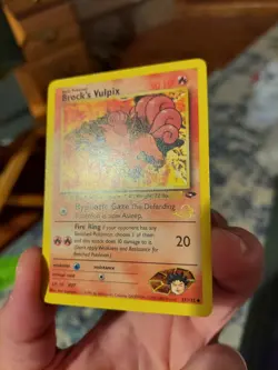 Gold W Stamped Brock's Vulpix Gym Challenge Wizards The Coast Pokemon Card WotC - Image 3
