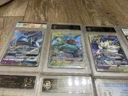 Graded Pokemon TCG Chinese 9-Card Lot TAG TEAM GX Holo + Rainbow Energy - Image 3