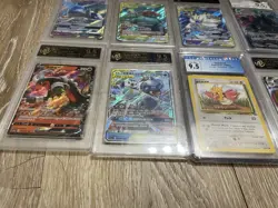 Graded Pokemon TCG Chinese 9-Card Lot TAG TEAM GX Holo + Rainbow Energy - Image 4