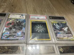 Graded Pokemon TCG Chinese 9-Card Lot TAG TEAM GX Holo + Rainbow Energy - Image 5