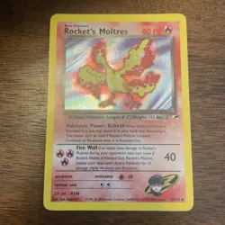 Pokemon TCG Rockets Moltres Holo Rare Card 12/132 Gym Heroes - Image 1