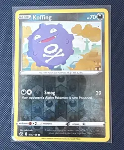 Koffing 075/159 Reverse Holo NM Pokemon Card Crown Zenith - Image 1