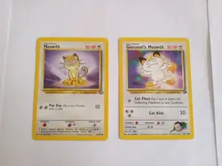 (Combo) Meowth & Giovanni's Meowth Pokemon Cards 56/64 & 74/132. Great Condition - Image 2