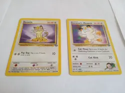 (Combo) Meowth & Giovanni's Meowth Pokemon Cards 56/64 & 74/132. Great Condition - Image 3