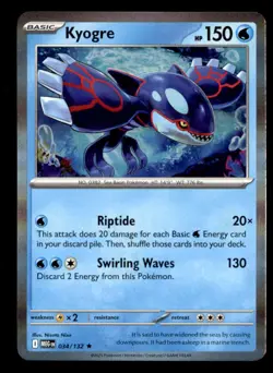 Kyogre (Cosmos Holo) 034/132 Rare Miscellaneous Cards & Products Pokemon NM/M - Image 1