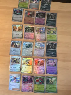 Pokemon TCG: Pokeball Masterball $ Pokeball Lot Of 23 Cards Prismatic Evolution - Image 1