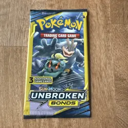 Pokemon TCG Sun & Moon Unbroken Bonds 4 packs lot, New/Sealed 3 cards per pack - Image 2