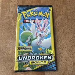 Pokemon TCG Sun & Moon Unbroken Bonds 4 packs lot, New/Sealed 3 cards per pack - Image 4