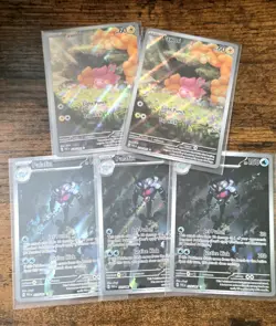​Pokemon TCG Paldean Fates Illustration Rare Lot - Pawmi & Palafin - 5 Card Set - Image 1