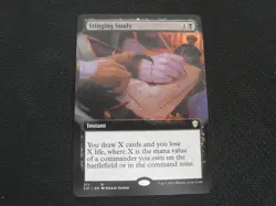 Stinging Study Extended art Borderless - Strixhaven Commander 2021 - NM mtg - Image 1