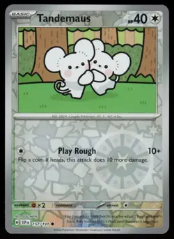 Tandemaus 157/191 Common Surging Sparks Pokemon Reverse Holo Near Mint - Image 1