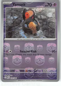 Yamask 039/086 Masterball Reverse Holo White Flare Pokemon Reverse Holo NM Toujo - Image 1