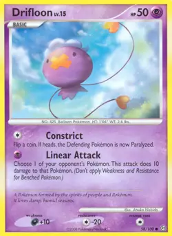 Pokemon - Drifloon - 58/100 - Common - Stormfront - NM - Image 1