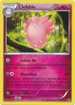 Pokemon - Clefable - 71/111 - Uncommon - XY - Furious Fists - NM - Image 1