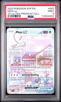 2023 POKEMON SVP EN-SV BLACK STAR PROMO #053 MEW EX PSA 9 - Image 1