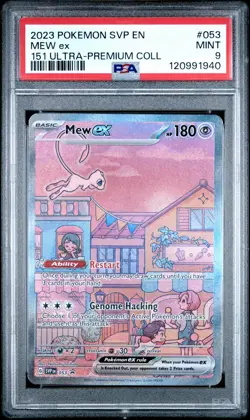 2023 POKEMON SVP EN-SV BLACK STAR PROMO #053 MEW EX PSA 9 - Image 1