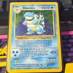 Pokemon TCG Blastoise 2/102 Base Set Holo Rare English 1999 100HP WOTC - Image 1
