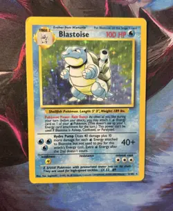 Pokemon TCG Blastoise 2/102 Base Set 1999-2000 4th Print Vintage WOTC HP - Image 1